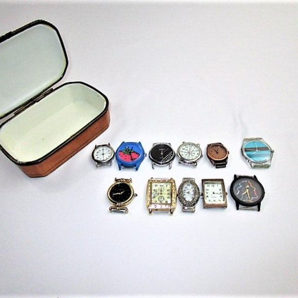 Vintage Accessories - Bundle Watch Faces With Trinket Box
